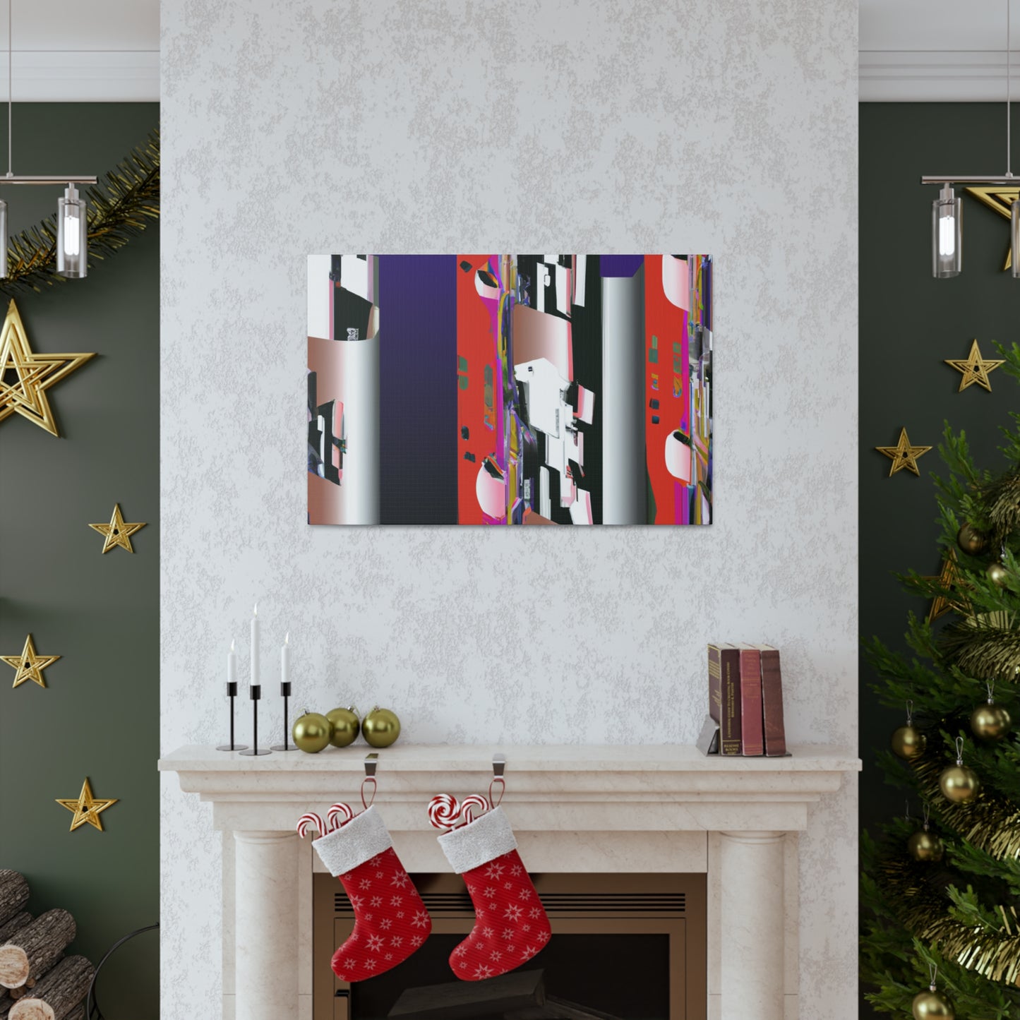 "The Silvery Facade." - Art Deco Canvas
