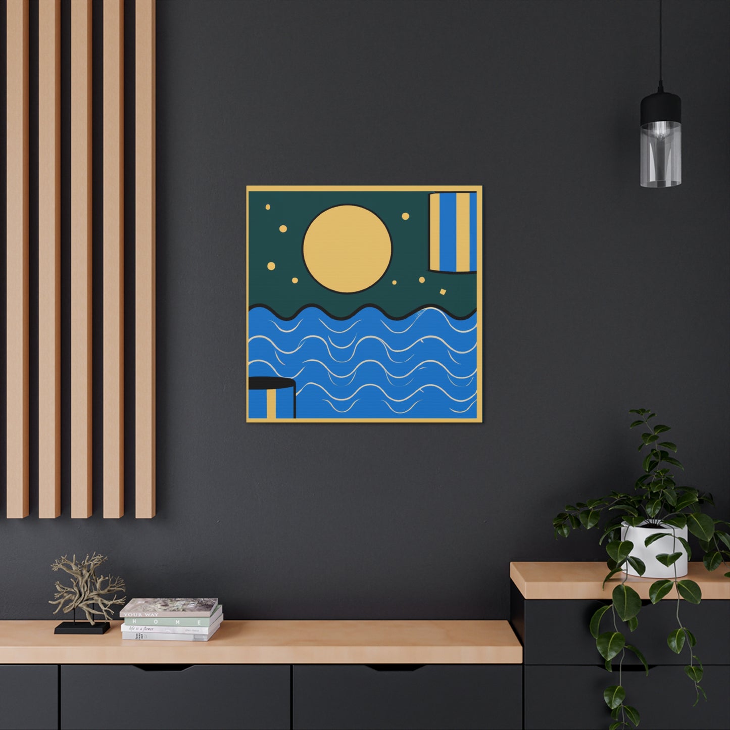 Agua - Midcentury Canvas