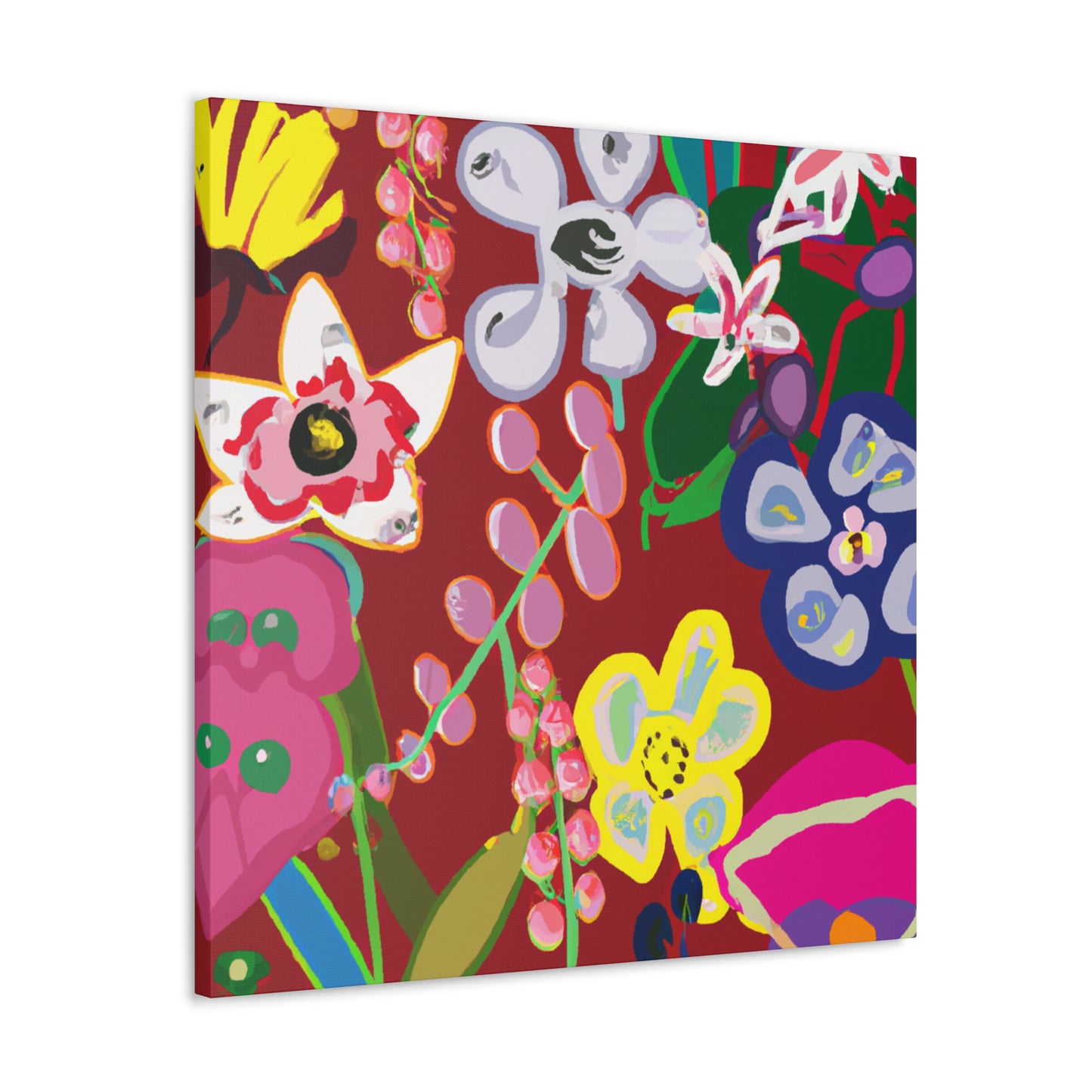 Raspberry Rose - Floral - Canvas