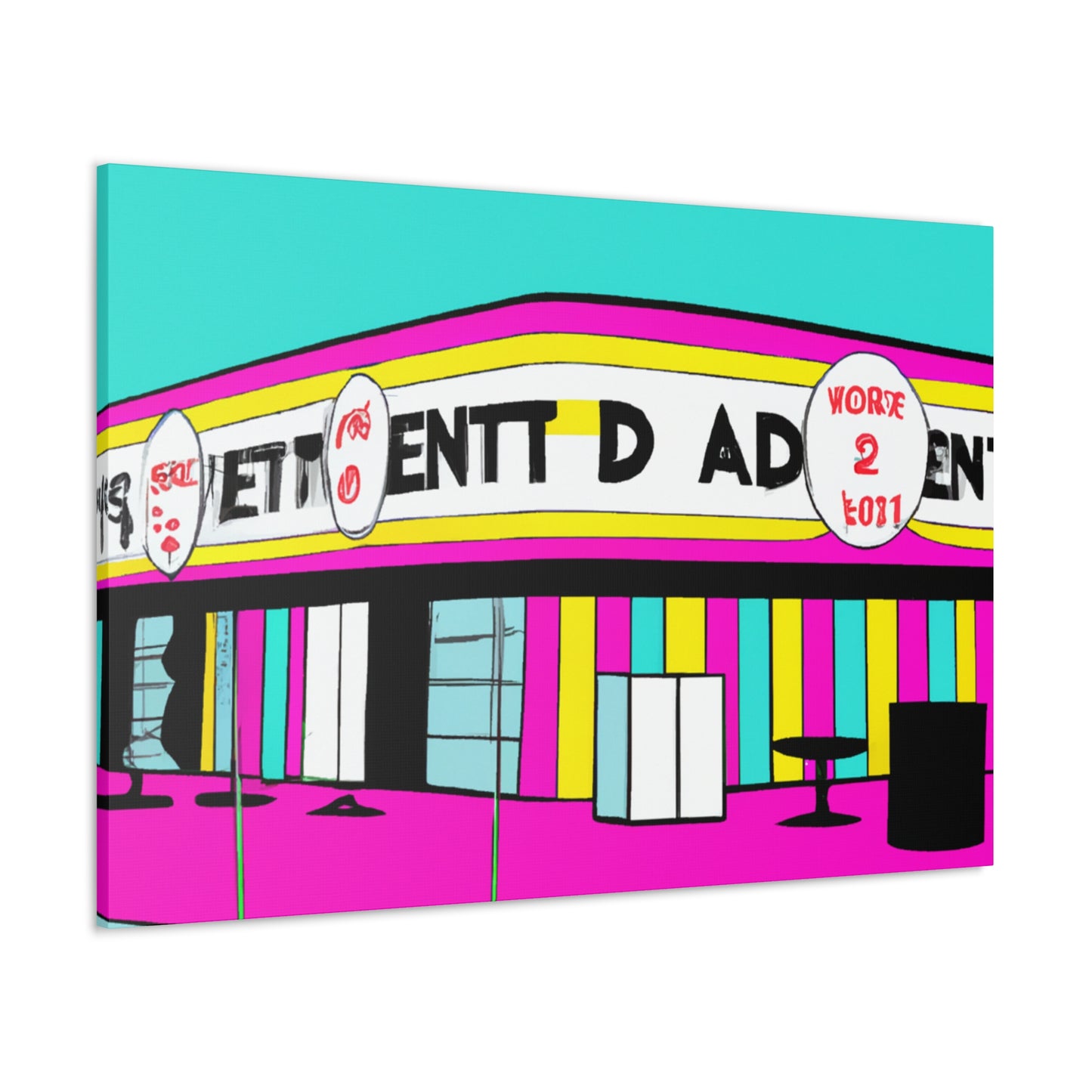 Radiant Rock n Roll Cafe - Canvas - Pop Art