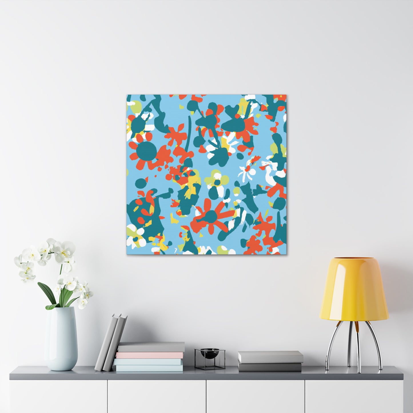"Petal Putter: The Flowerbed Challenge" - Floral Canvas