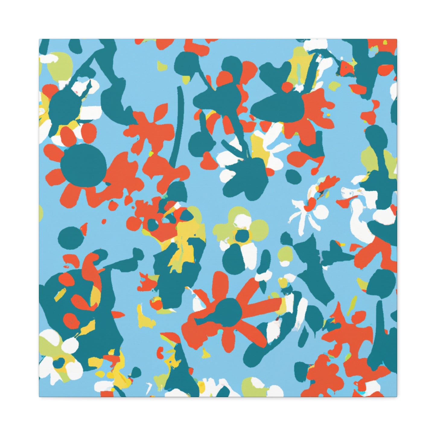 "Petal Putter: The Flowerbed Challenge" - Floral Canvas