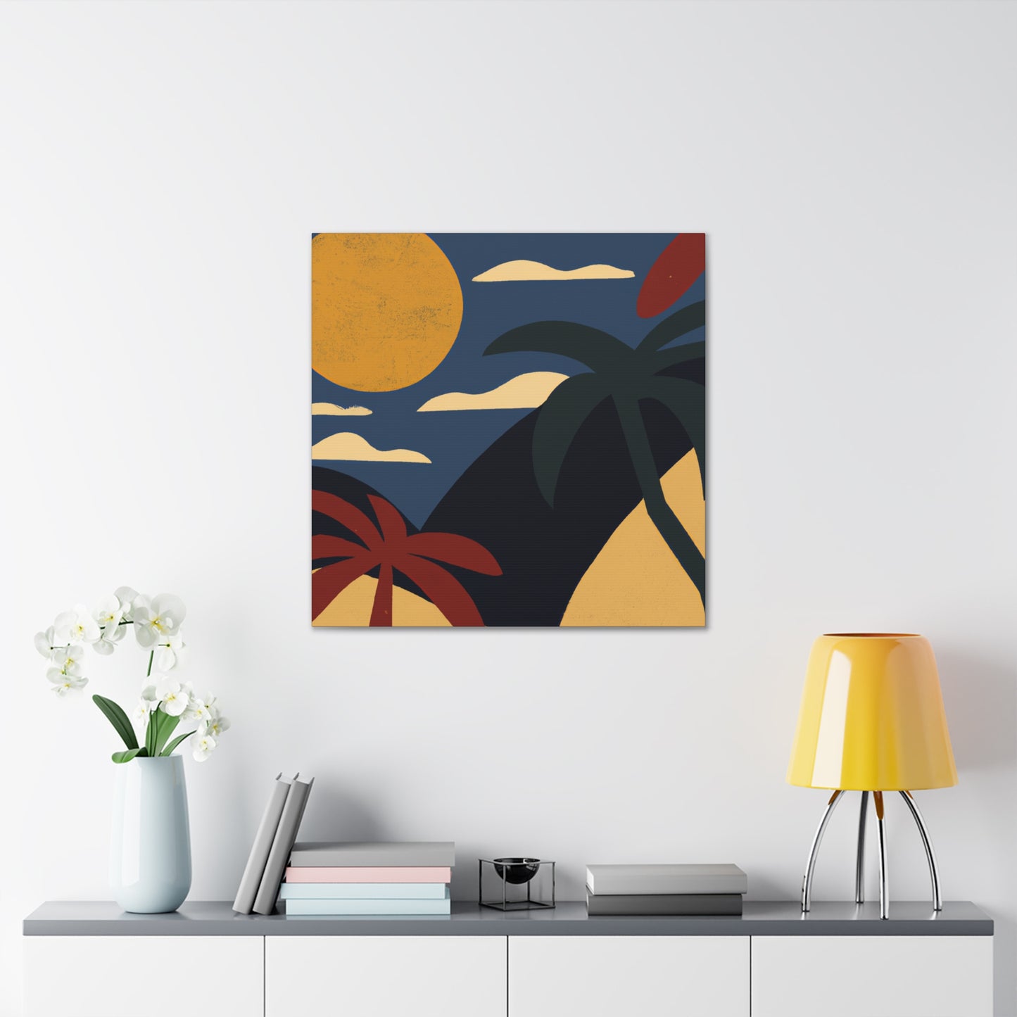 Moonlit Jungle - Midcentury Canvas