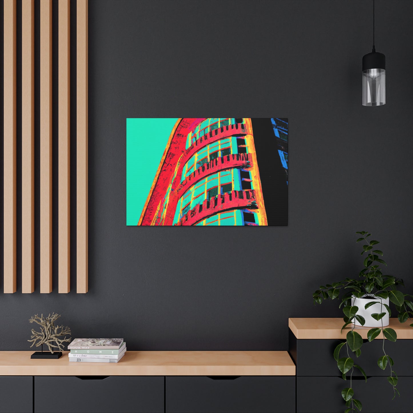 Modernist Tower of Glass and Steel. - Architectural Canvas