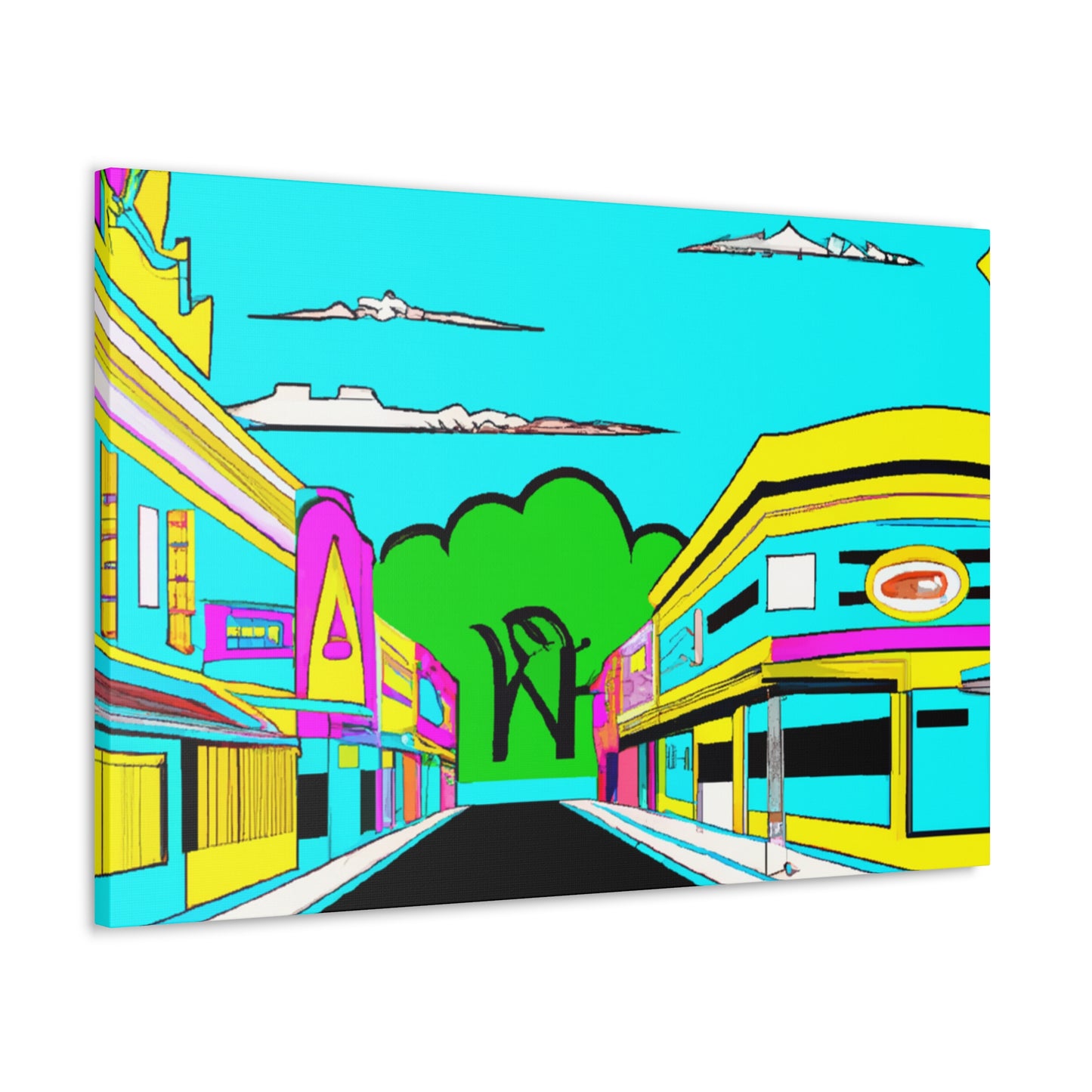 Metro Row - Architectural Canvas Pop Art