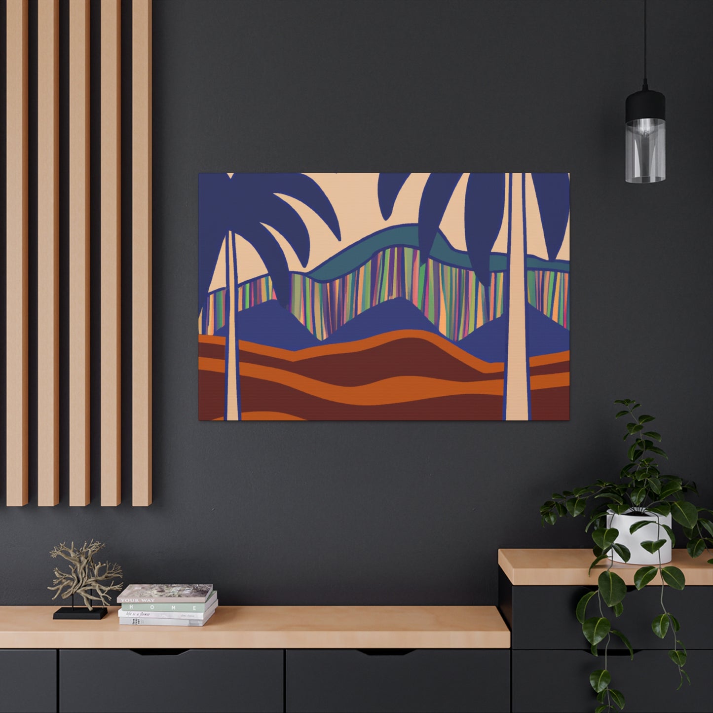 Vibey Tropics- Midcentury Canvas