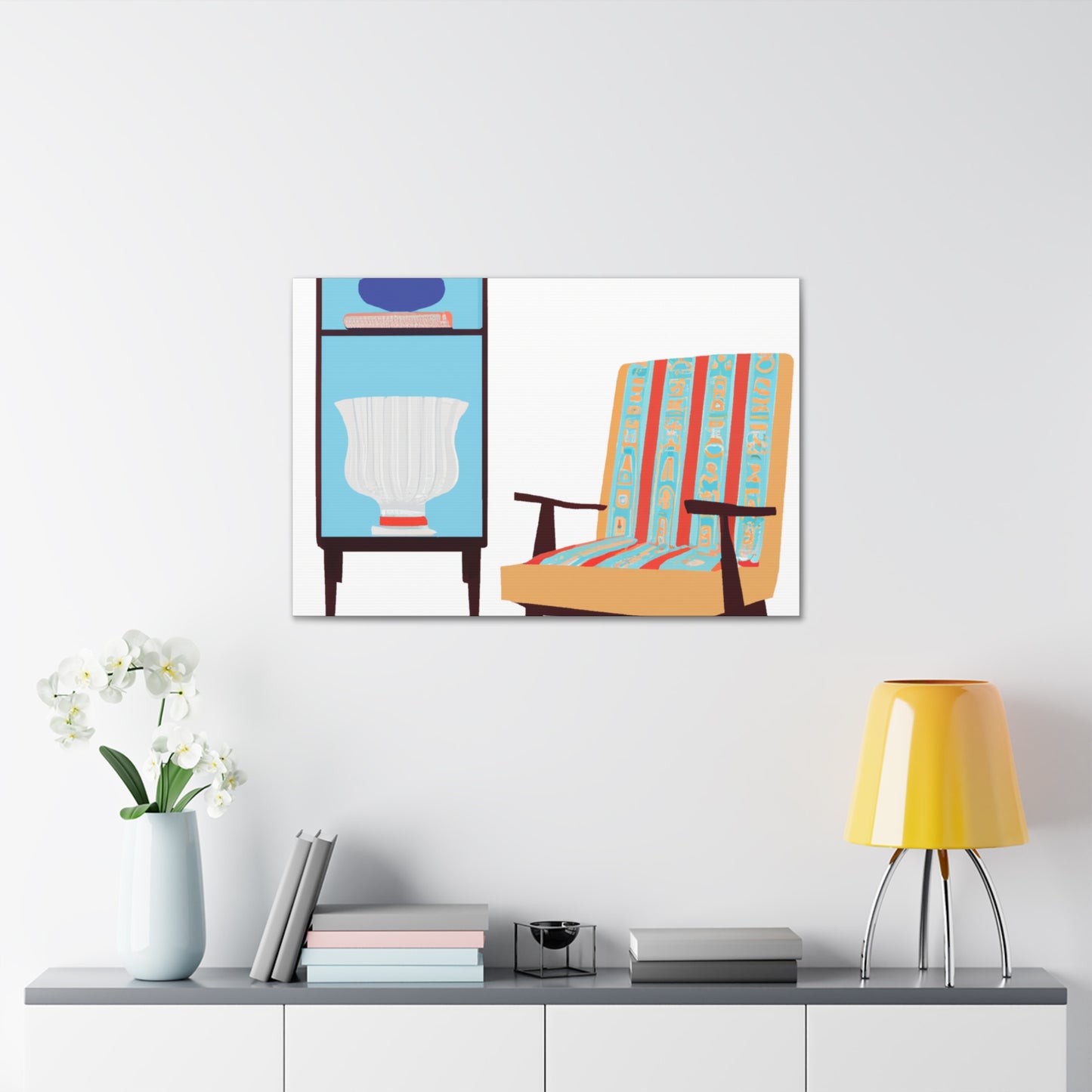 Cottoncloud Cat - Midcentury Canvas