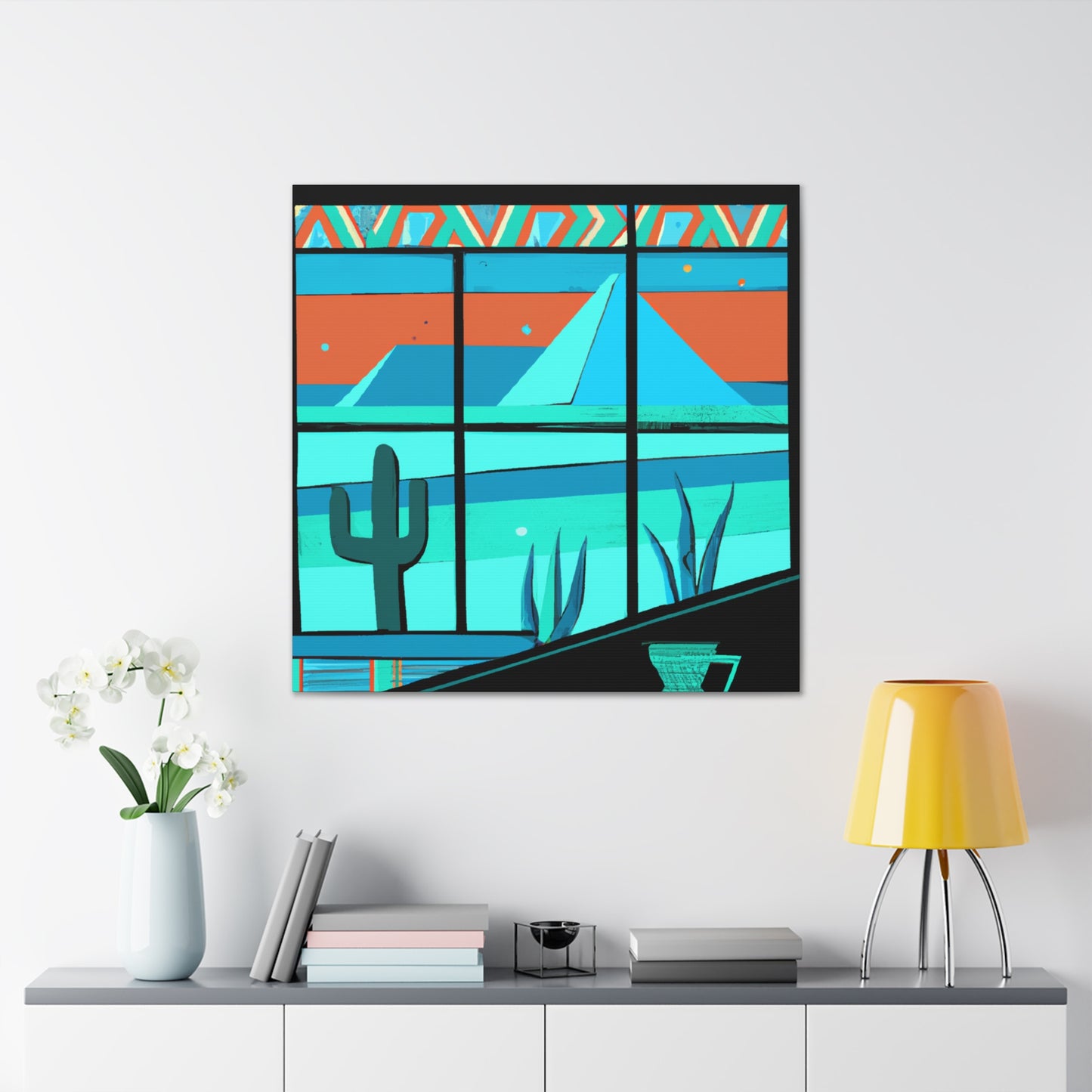 "Abstract Balance - Midcentury" - Canvas