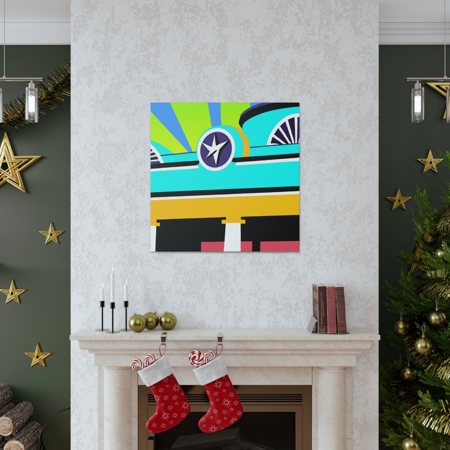 "The 'Rocket Ride' Drive-In Movie Experience" - Canvas - Pop Art