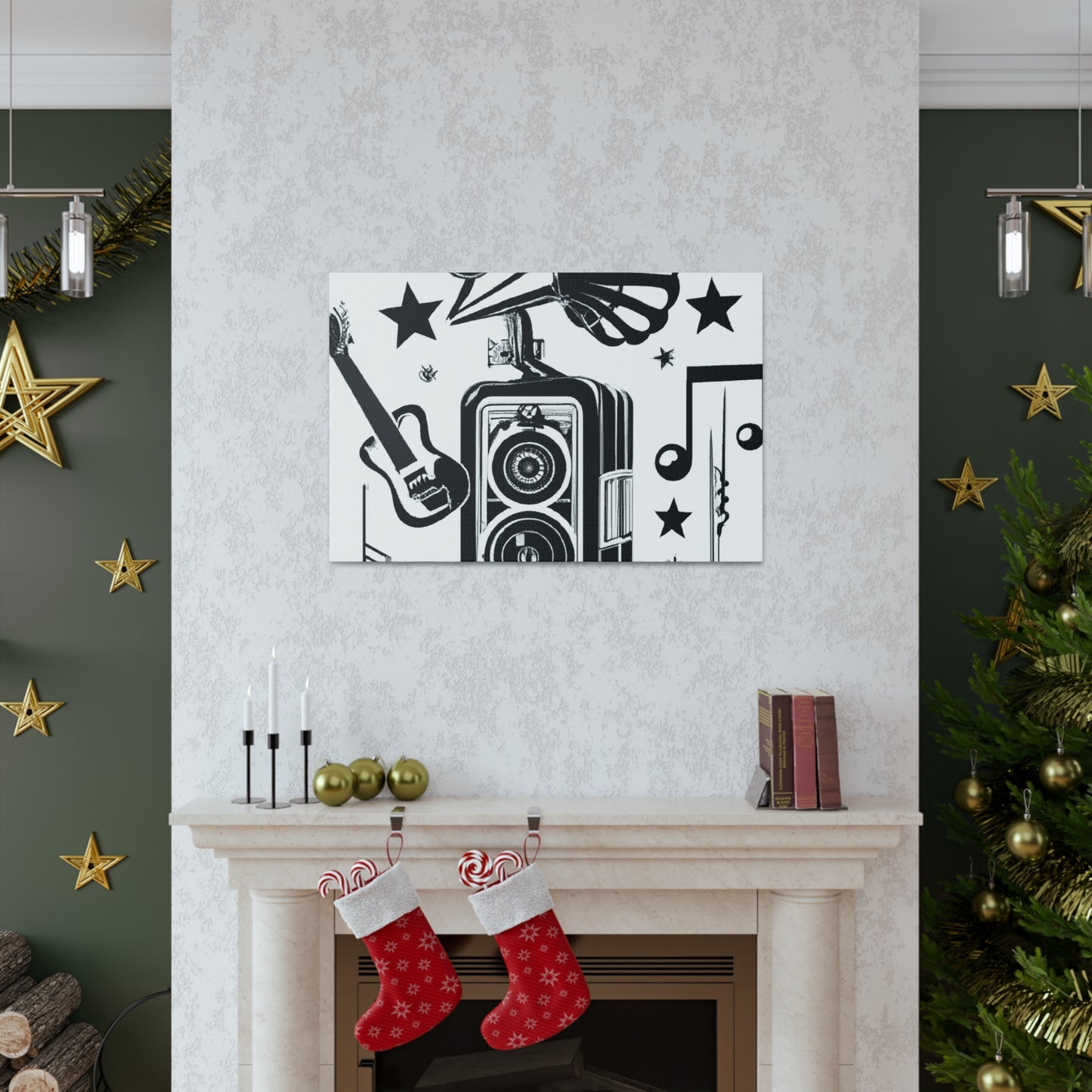 Grooving - Retro Music and Film Canvas