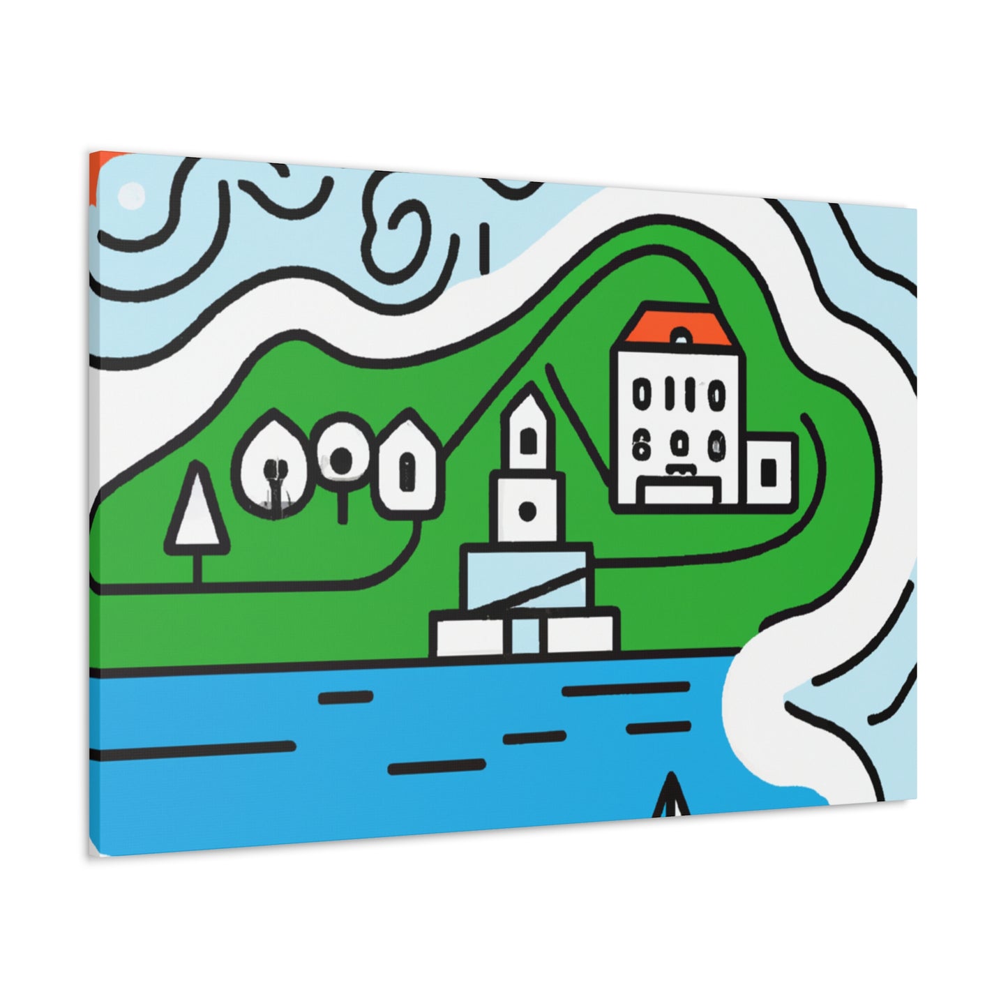 Lakefront Sparkles - Minimalism - Canvas