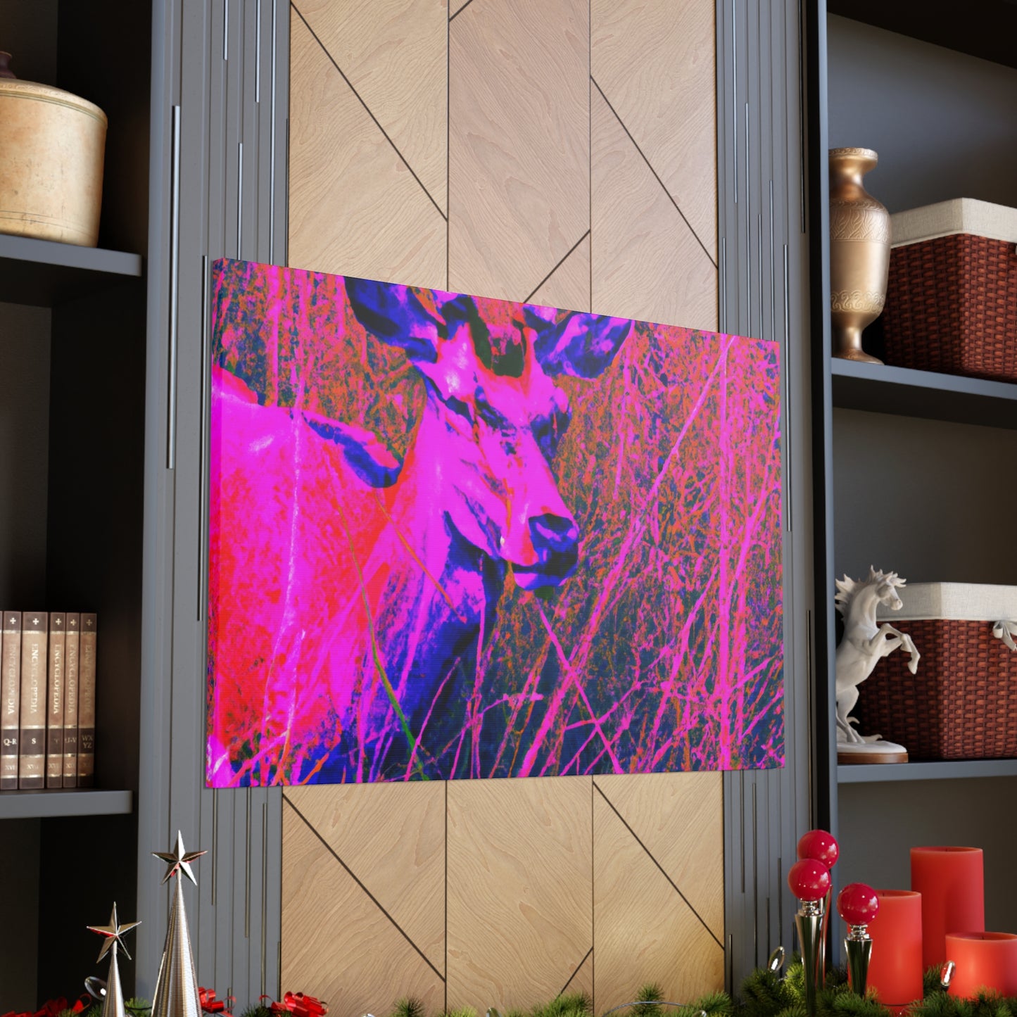 Pink Deer - Canvas - Wildlife