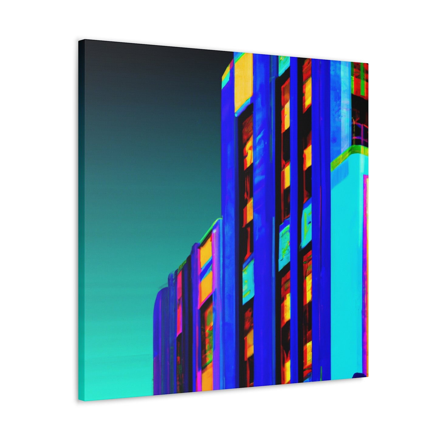 "Skyline Art Deco" - Art Deco Architectural Canvas