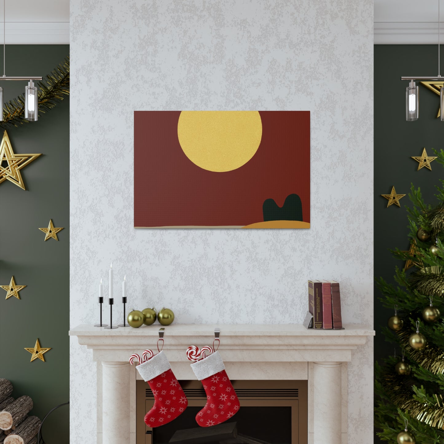 Peeking Ears - Midcentury Canvas