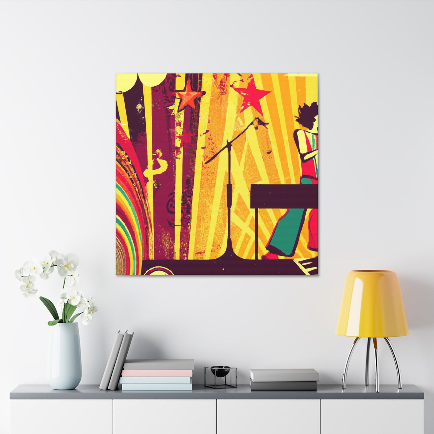Twilight Stardust - Retro Music - Canvas