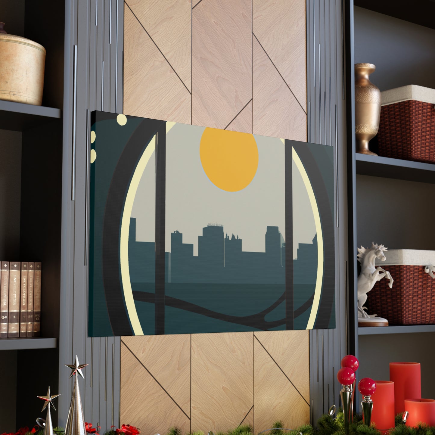 Moon Rise - Midcentury Canvas