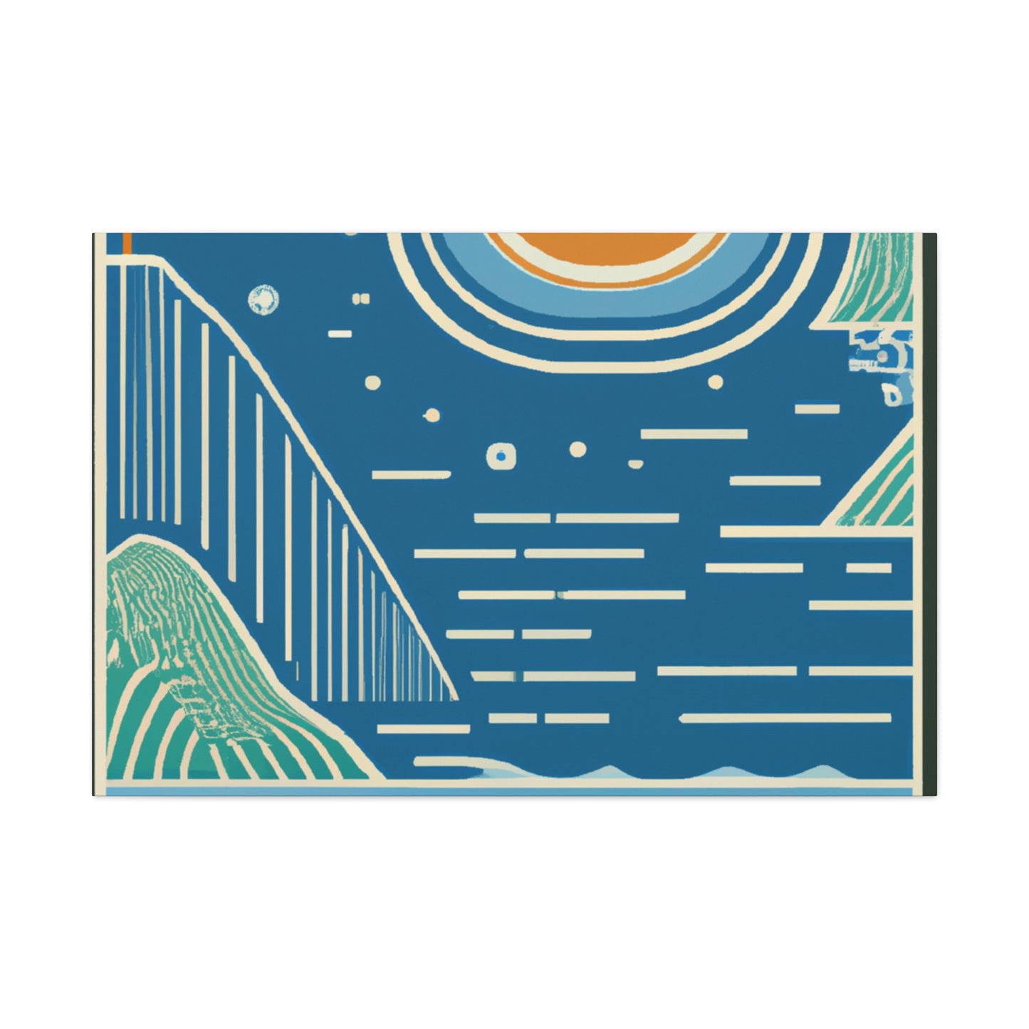 Blue Dream- Midcentury Canvas