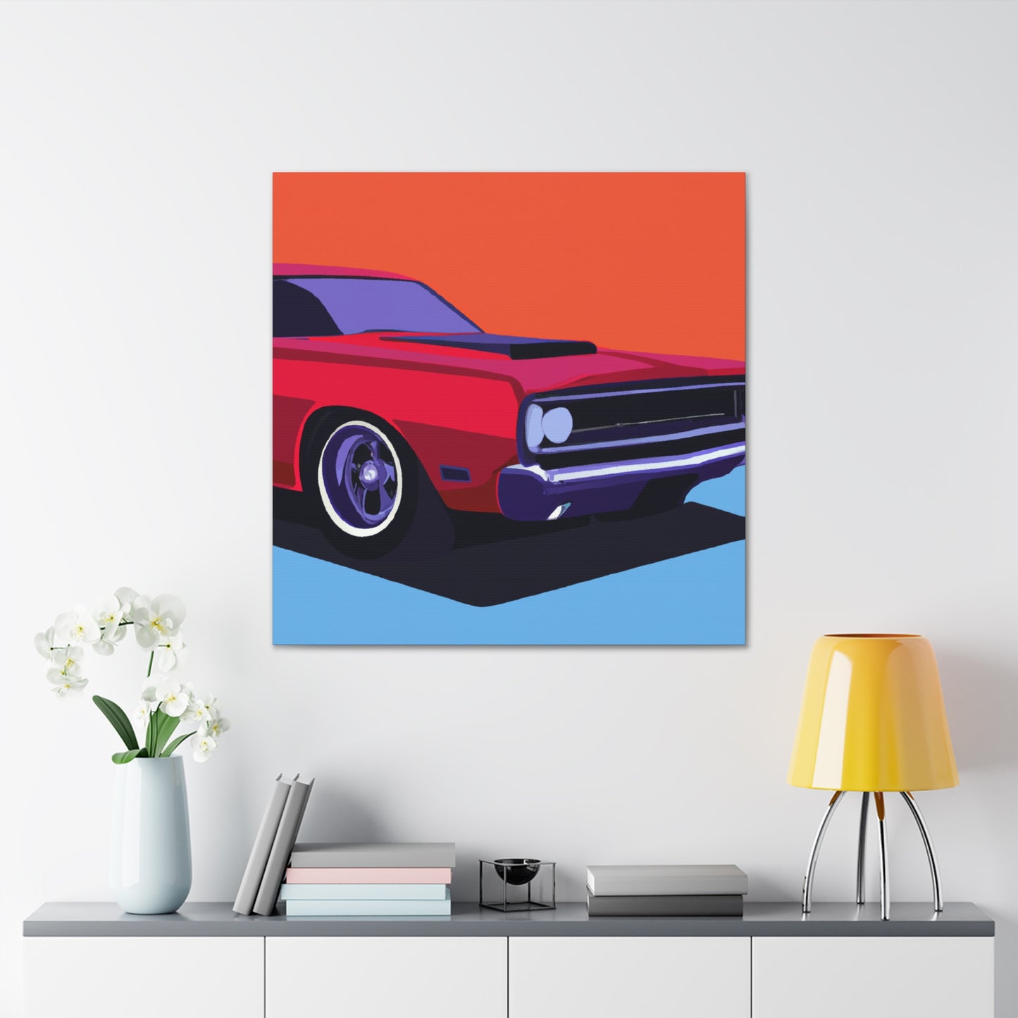 Retro Rocket - Automobile - Canvas