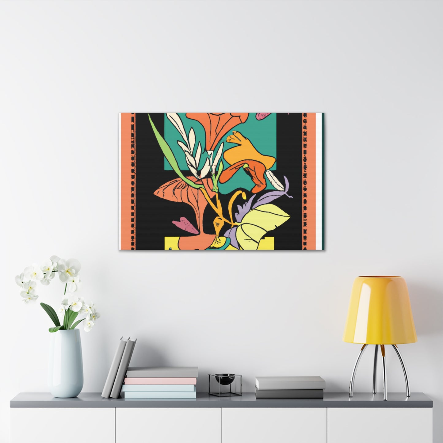 Spikestriped Similiskin. - Floral Canvas Midcentury