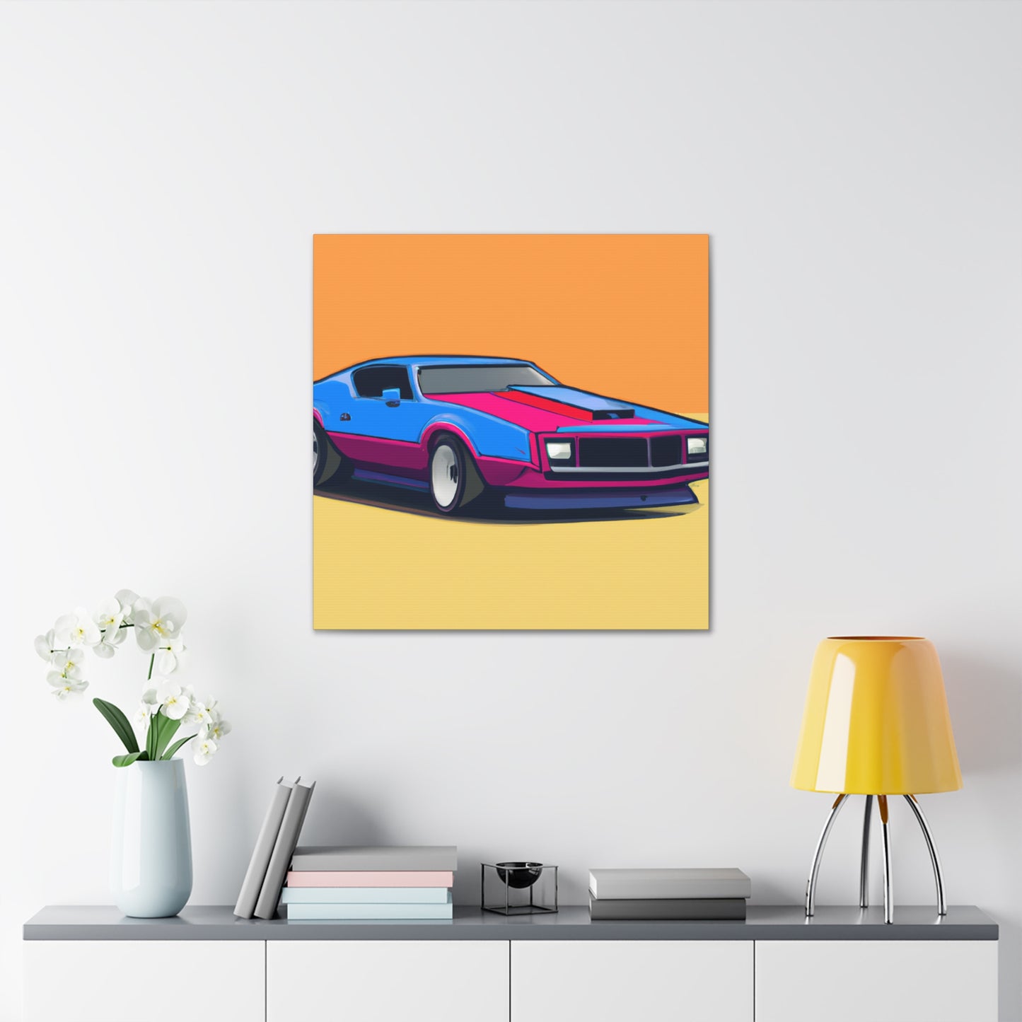 White Lightning - Automobile - Canvas