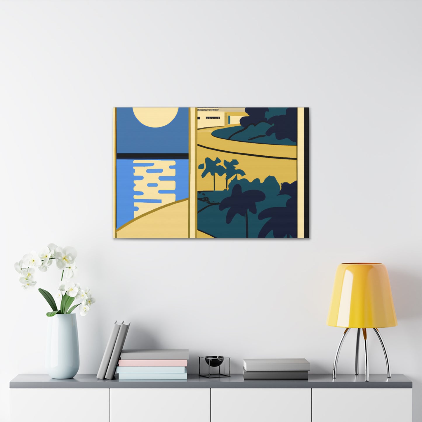 Green Sapling Shine - Midcentury - Canvas