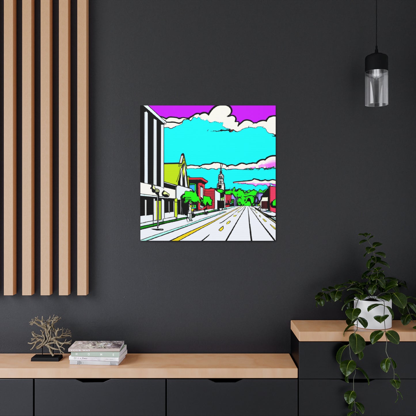Sunset Drive-In Theater Street - Canvas - Pop Art