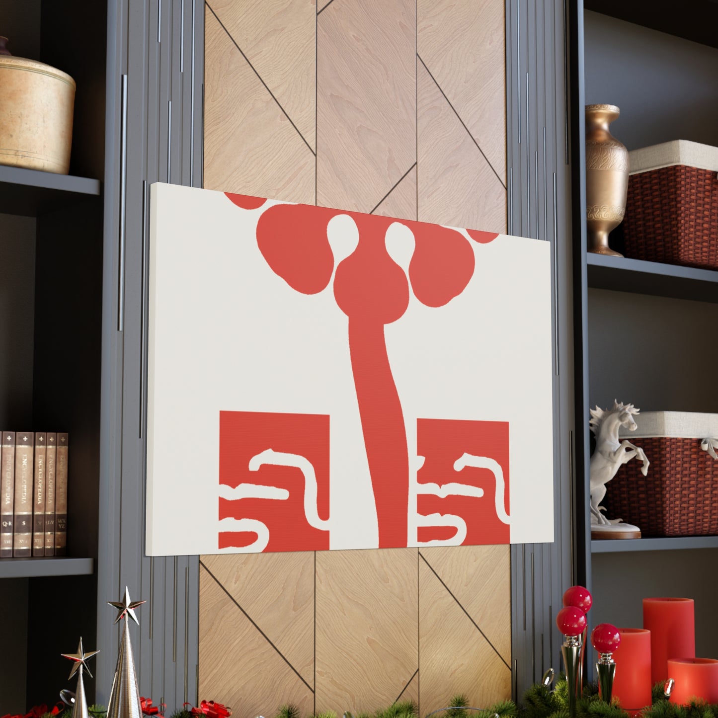 Feline Fluffball - Midcentury Canvas