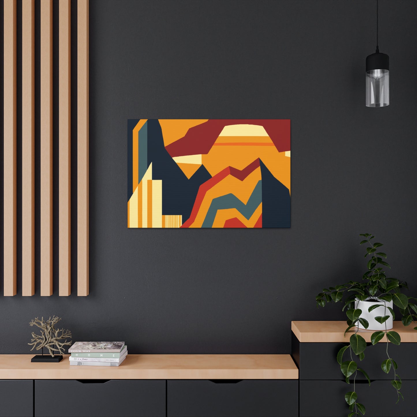Barbicurl Lion - Midcentury Canvas - Abstract