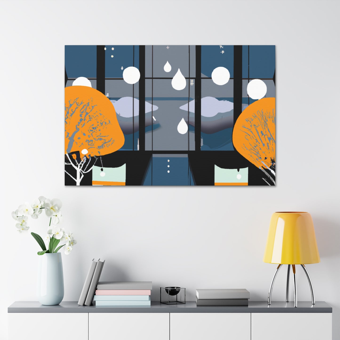 Pristine Pillar- Midcentury - Canvas