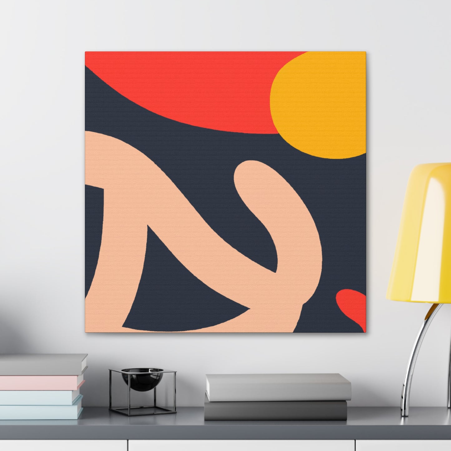 "Maze of Lines - Midcentury" - Canvas