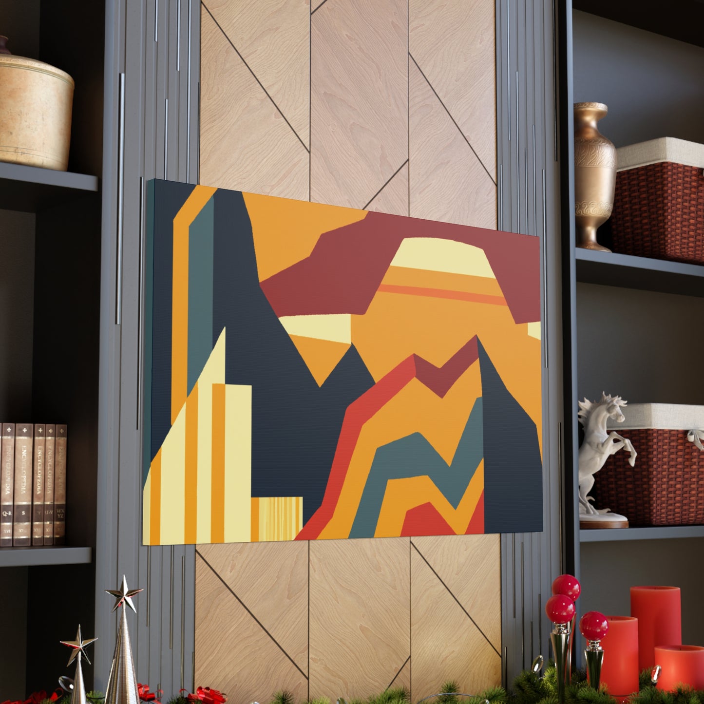 Barbicurl Lion - Midcentury Canvas - Abstract