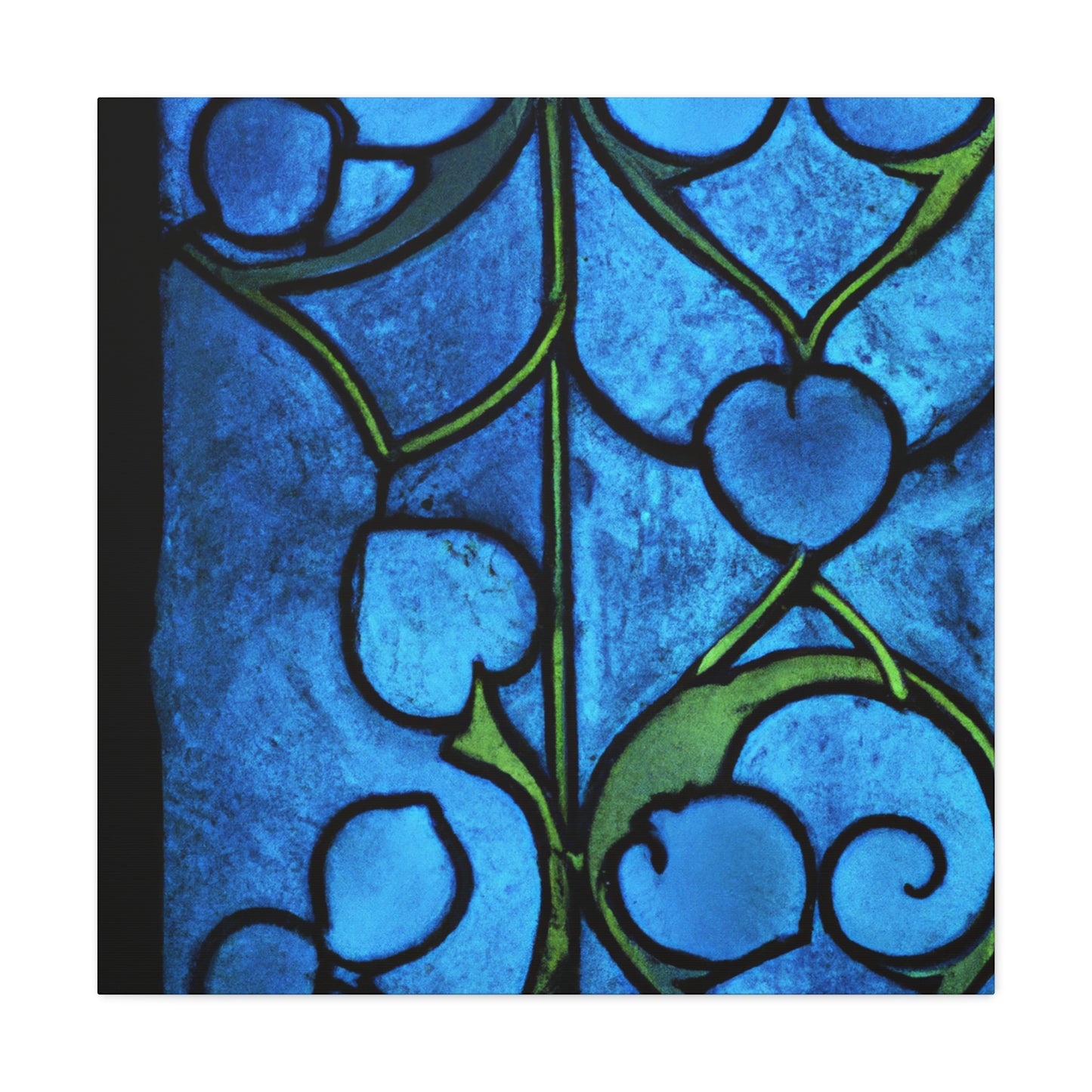 "Blue Petals" - Glass Canvas