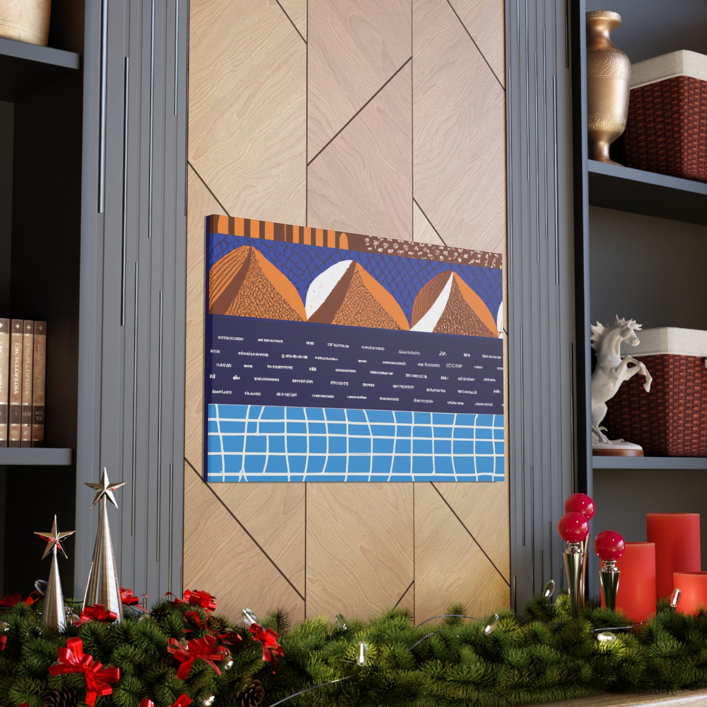 Blue RIver - Midcentury Canvas