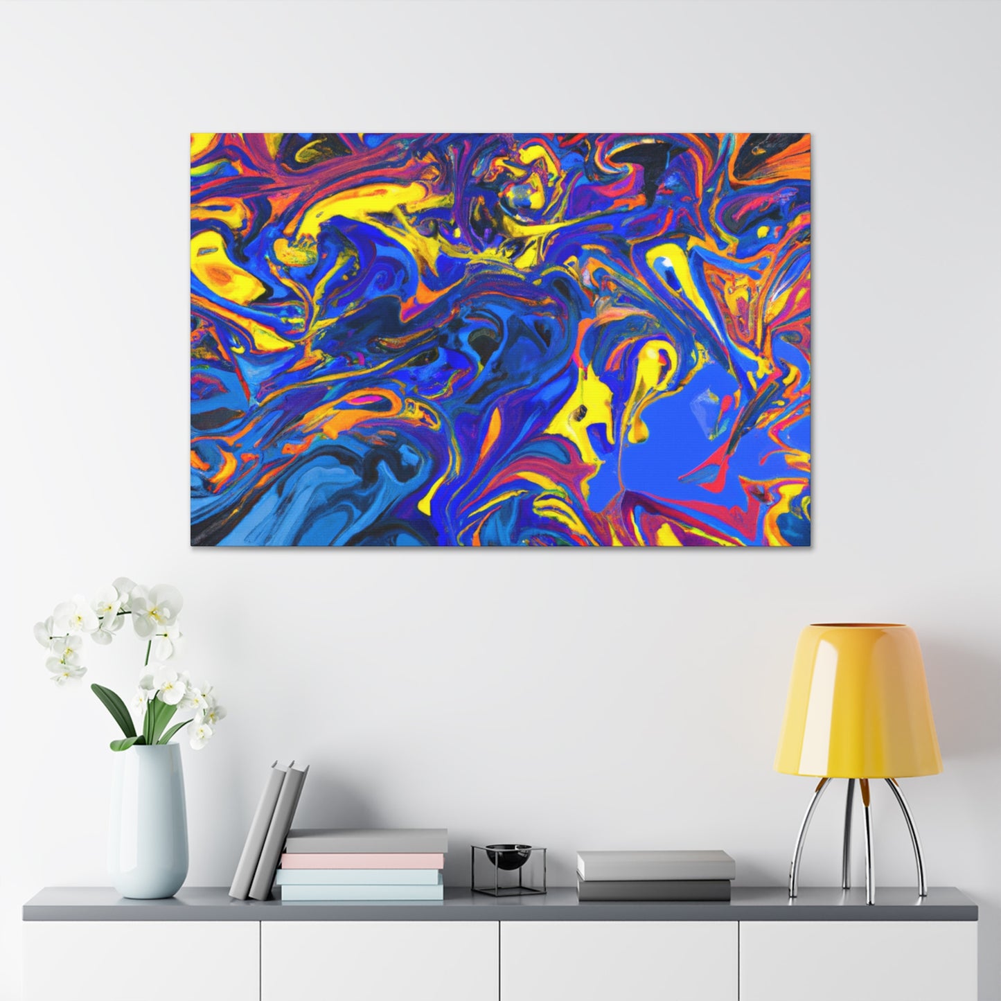 Blue Turbulence - Canvas - Abstract