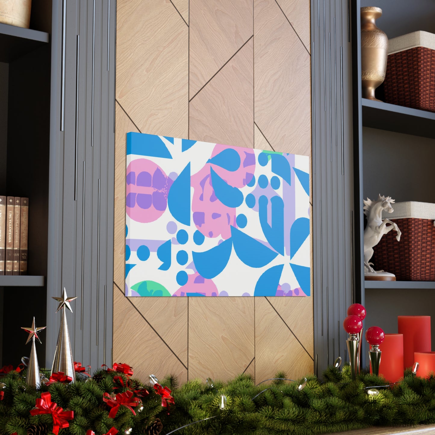 Blue Pinky - Floral Canvas