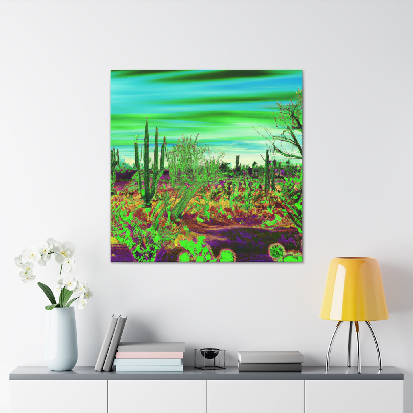 Dusty Green Mirage - Landscape - Canvas
