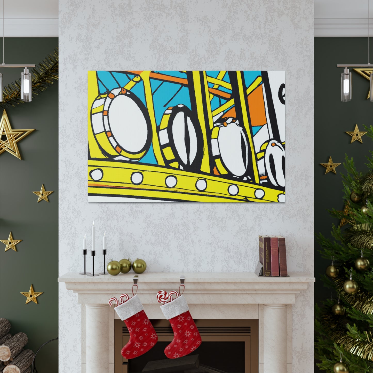 Dinky Diner Lights - Canvas - Pop Artt