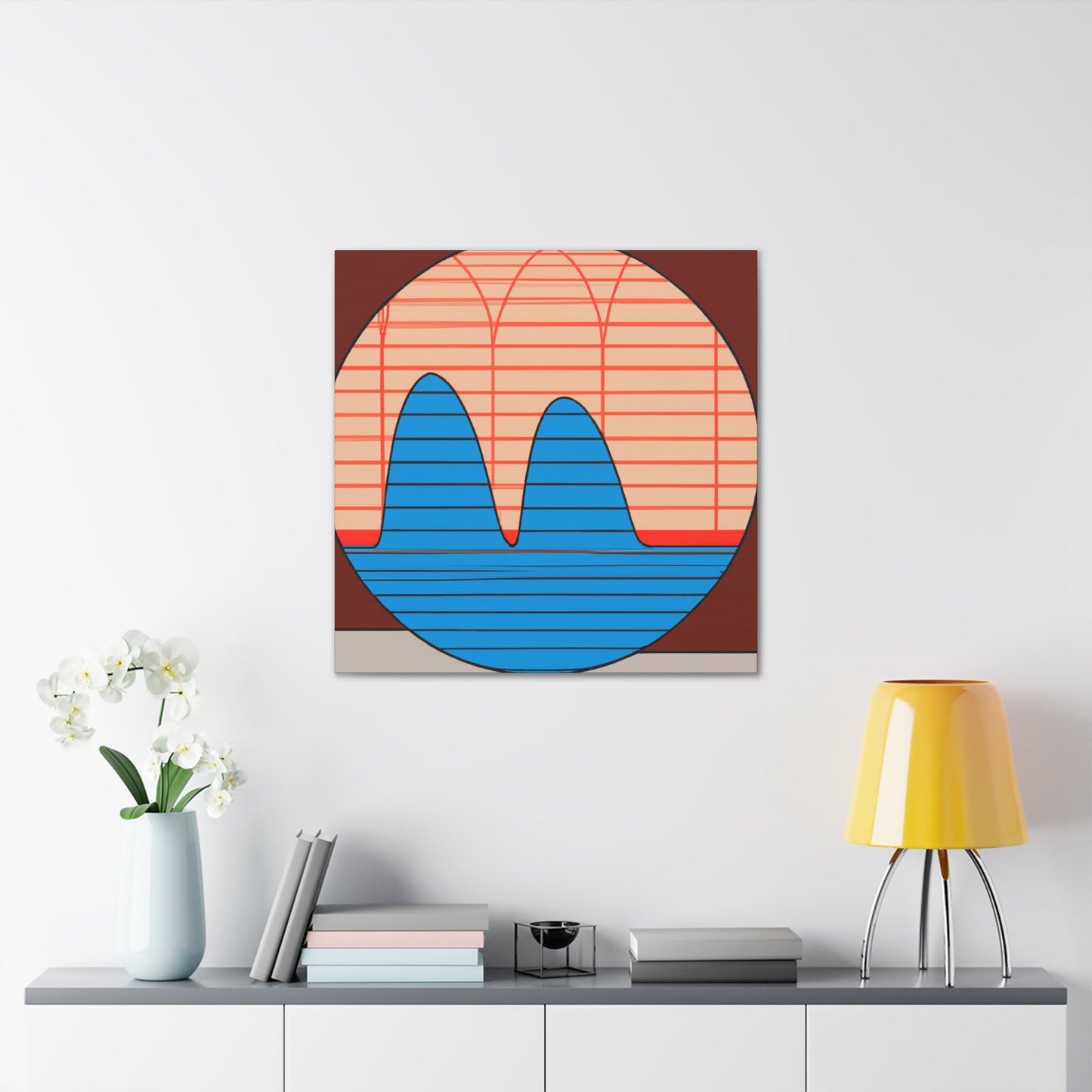 Peaks- Midcentury Canvas