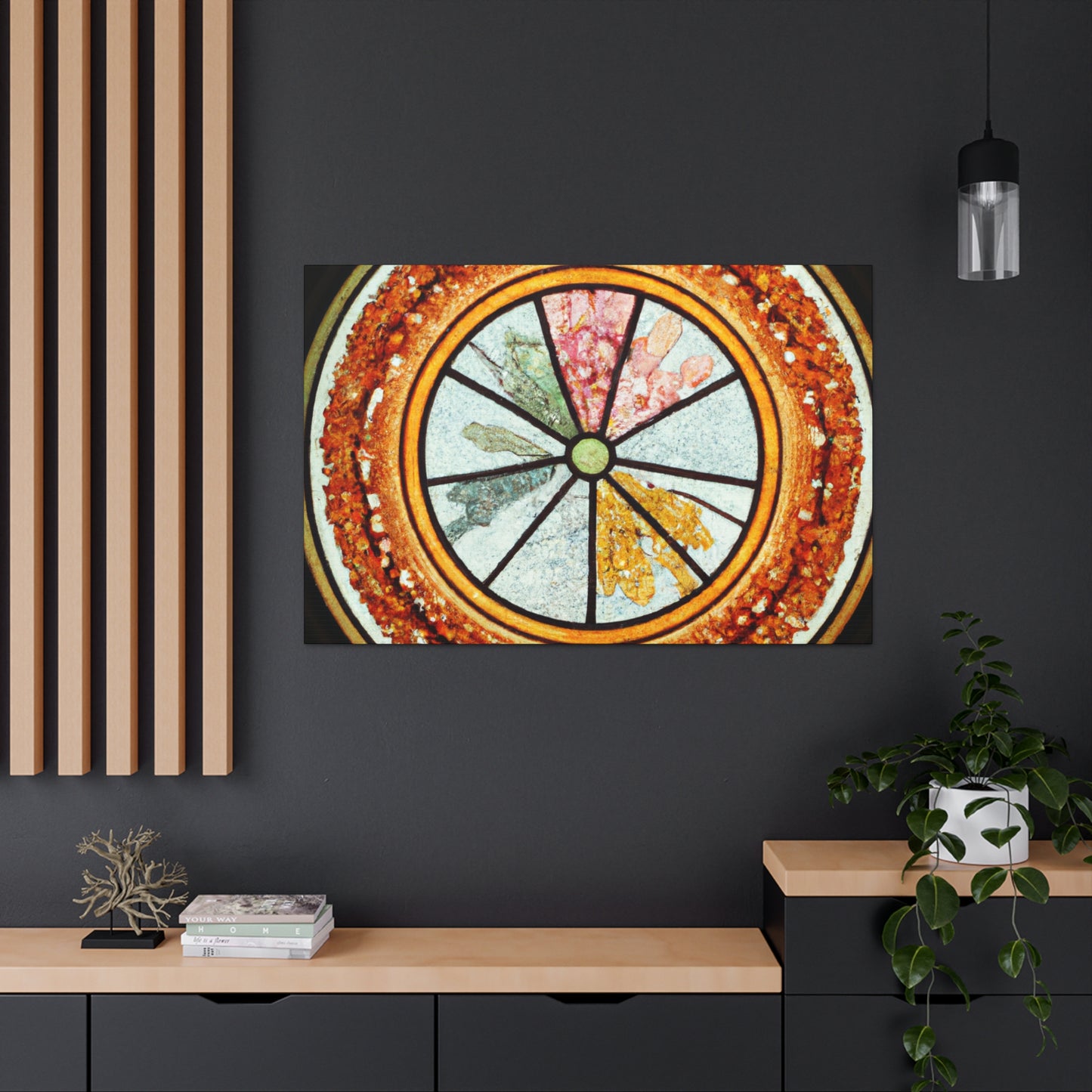 "Playful Pizza" - Glass Canvas