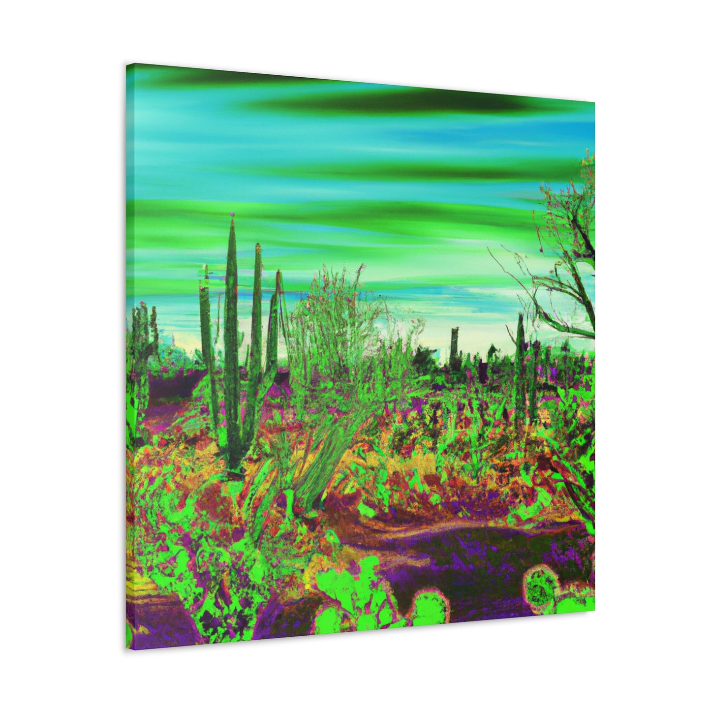 Dusty Green Mirage - Landscape - Canvas