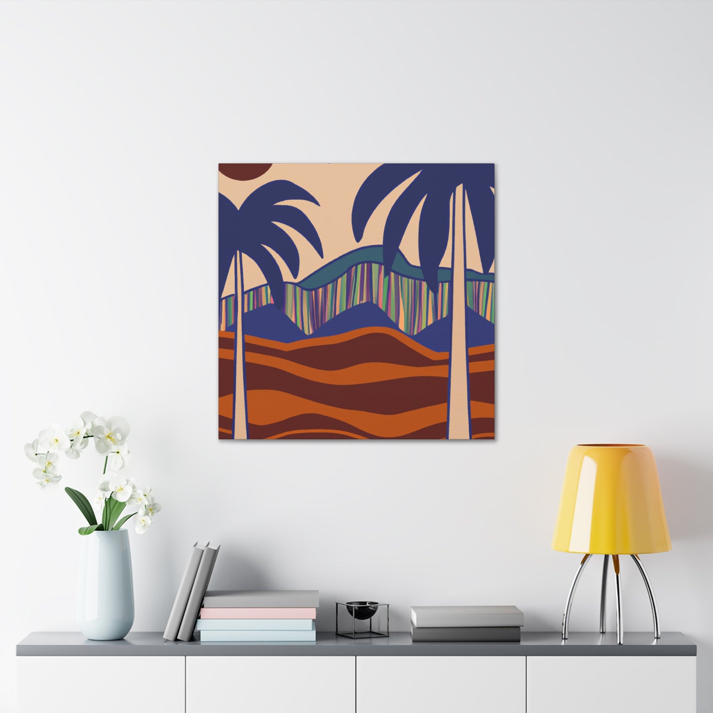 Vibey Tropics- Midcentury Canvas