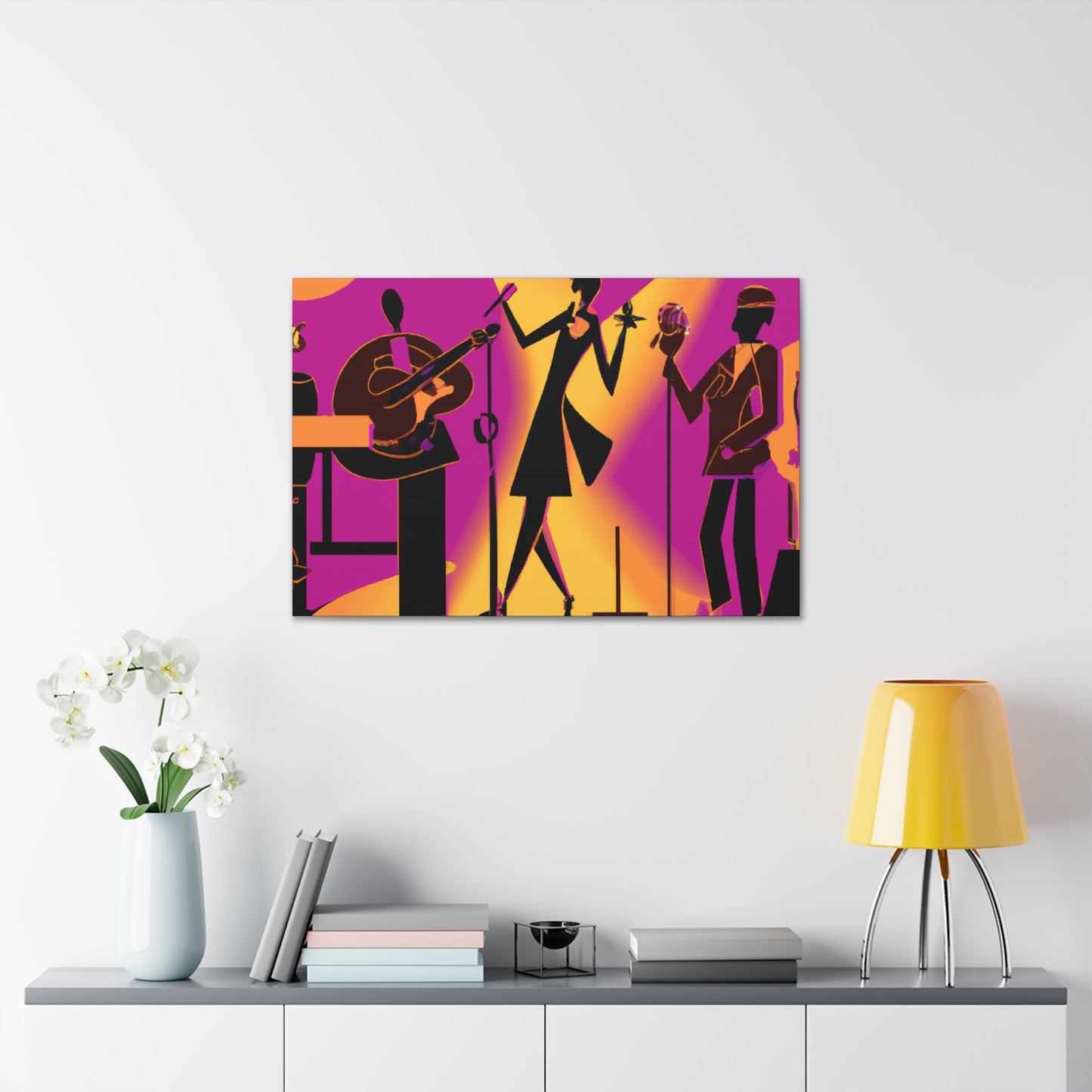"Electric Fireflies - Retro Music" - Canvas