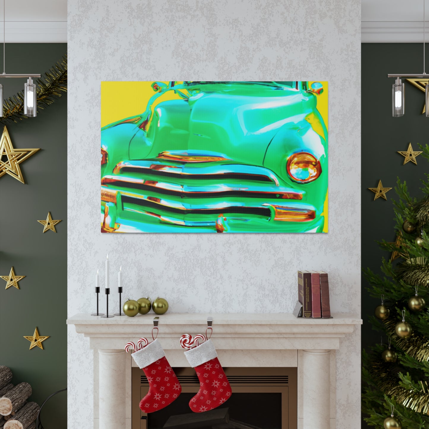 Green Cruiser - Automobile Canvas