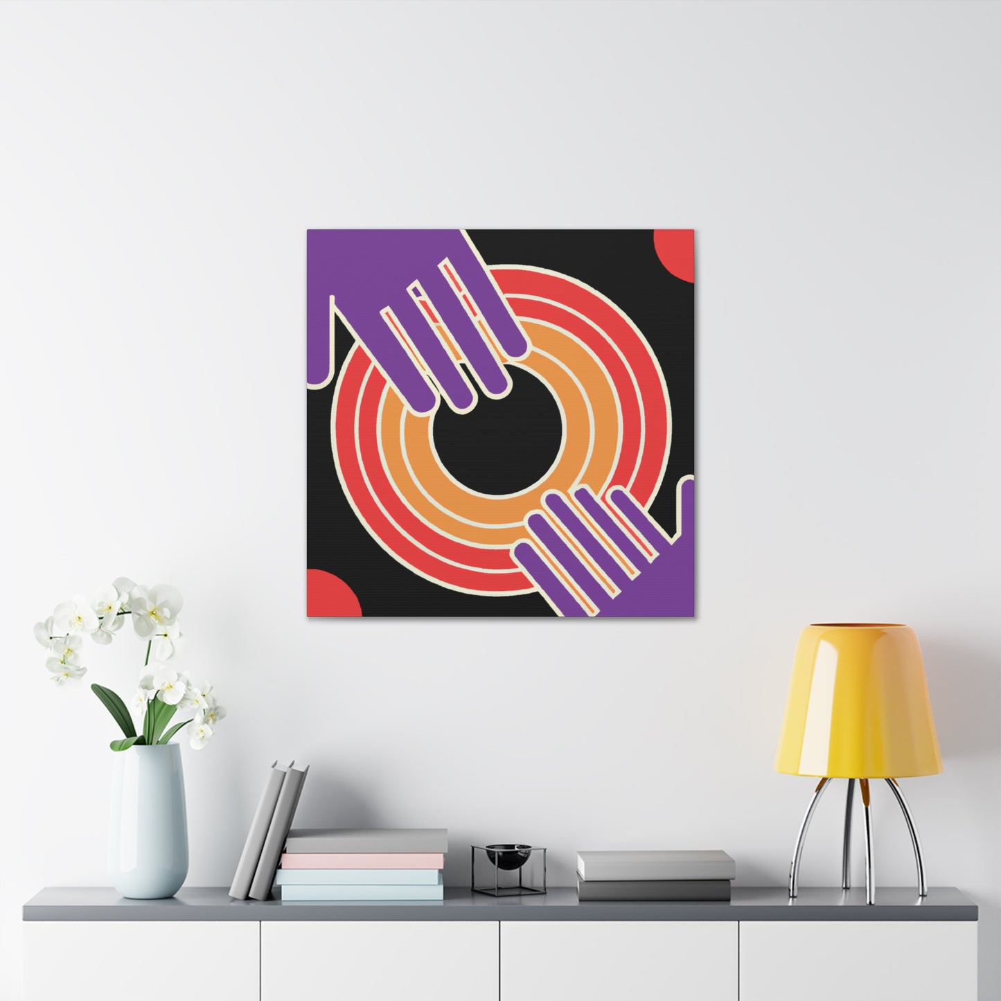 Cascading Charm - Midcentury - Canvas
