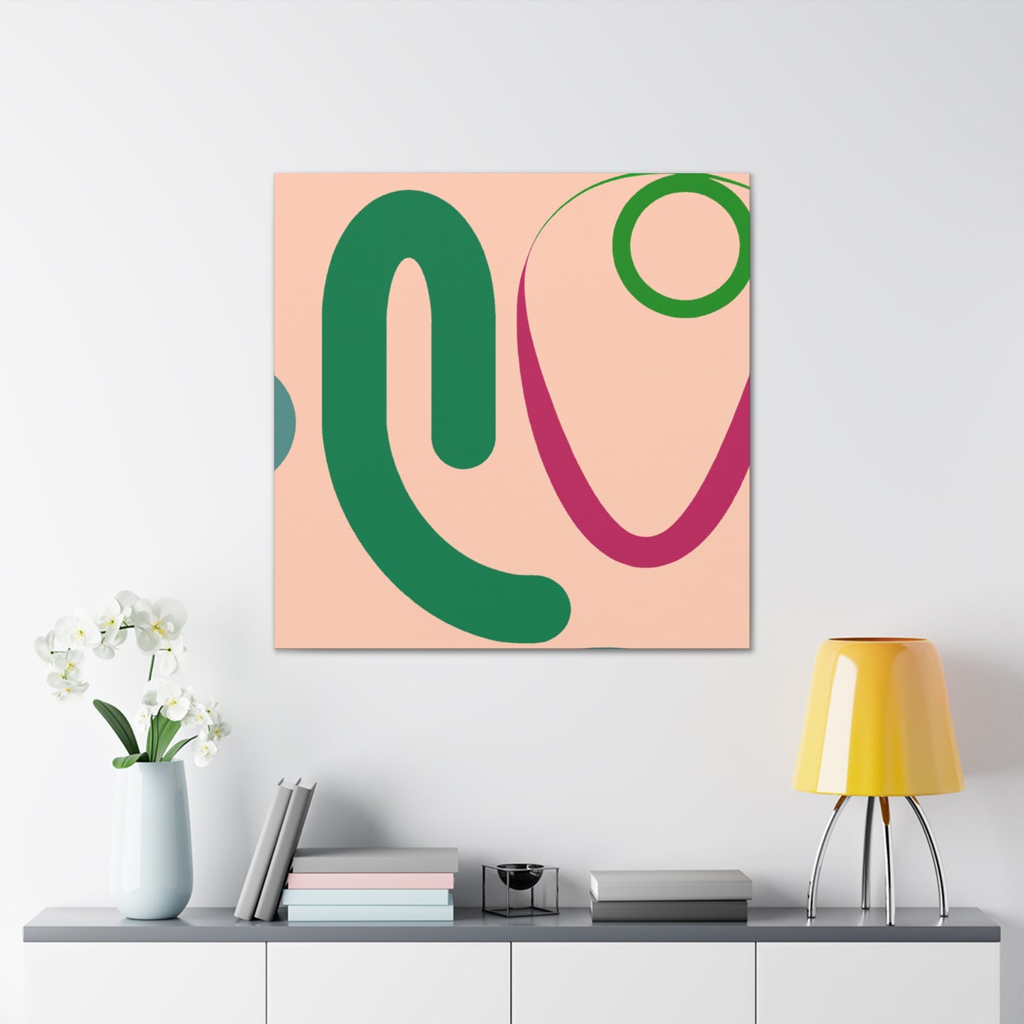 Multicolor Maze- Midcentury - Canvas