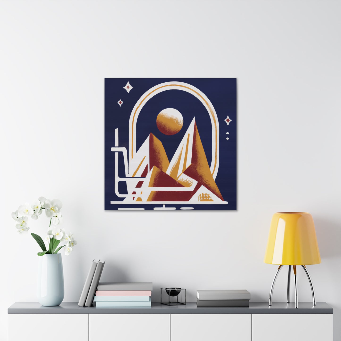 Fantasy Feline - Midcentury Canvas