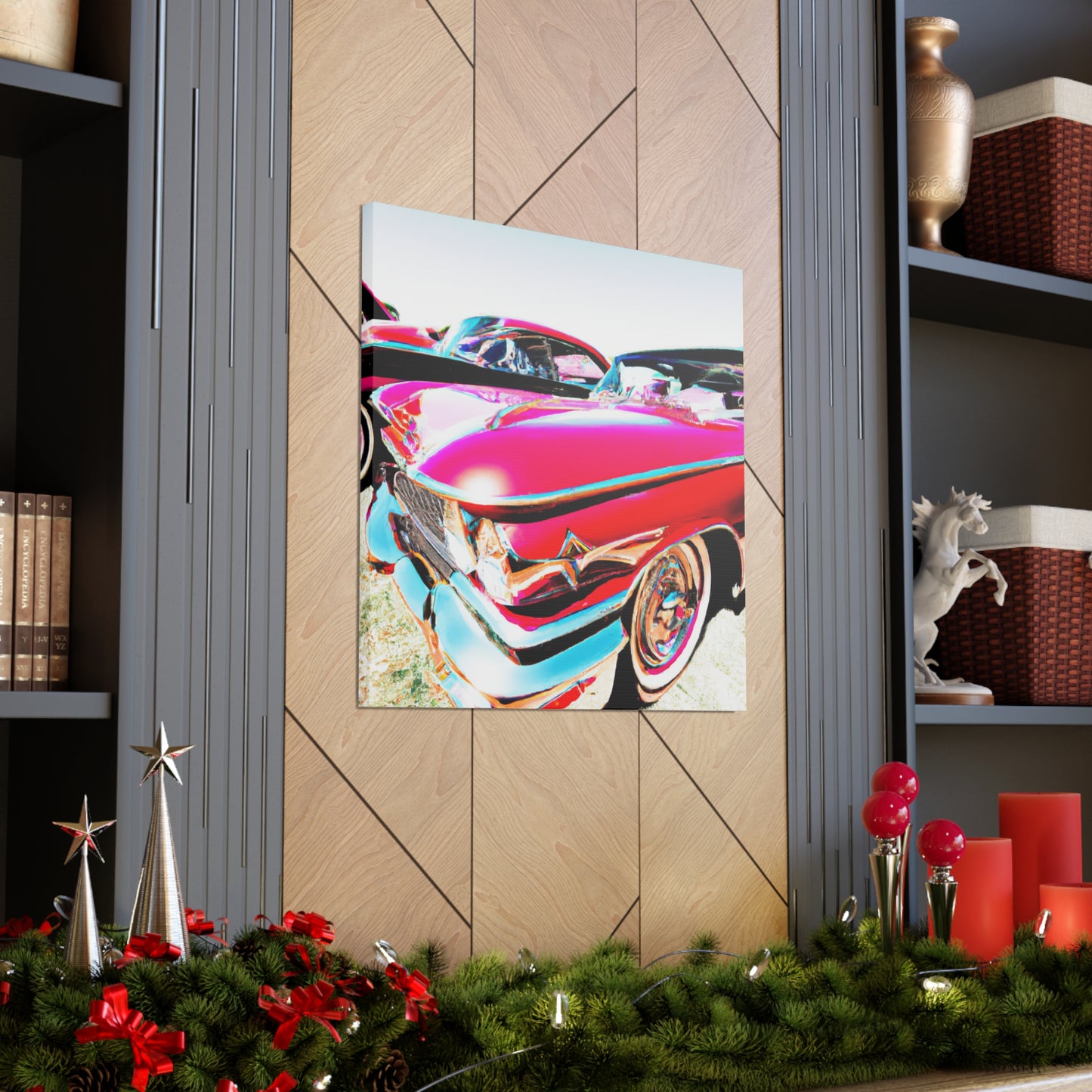 "Red Wave" - Automobile Canvas