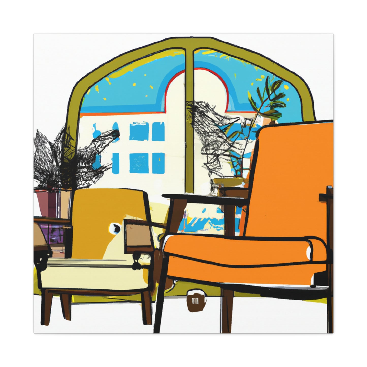 Zen Collage - Midcentury - Canvas