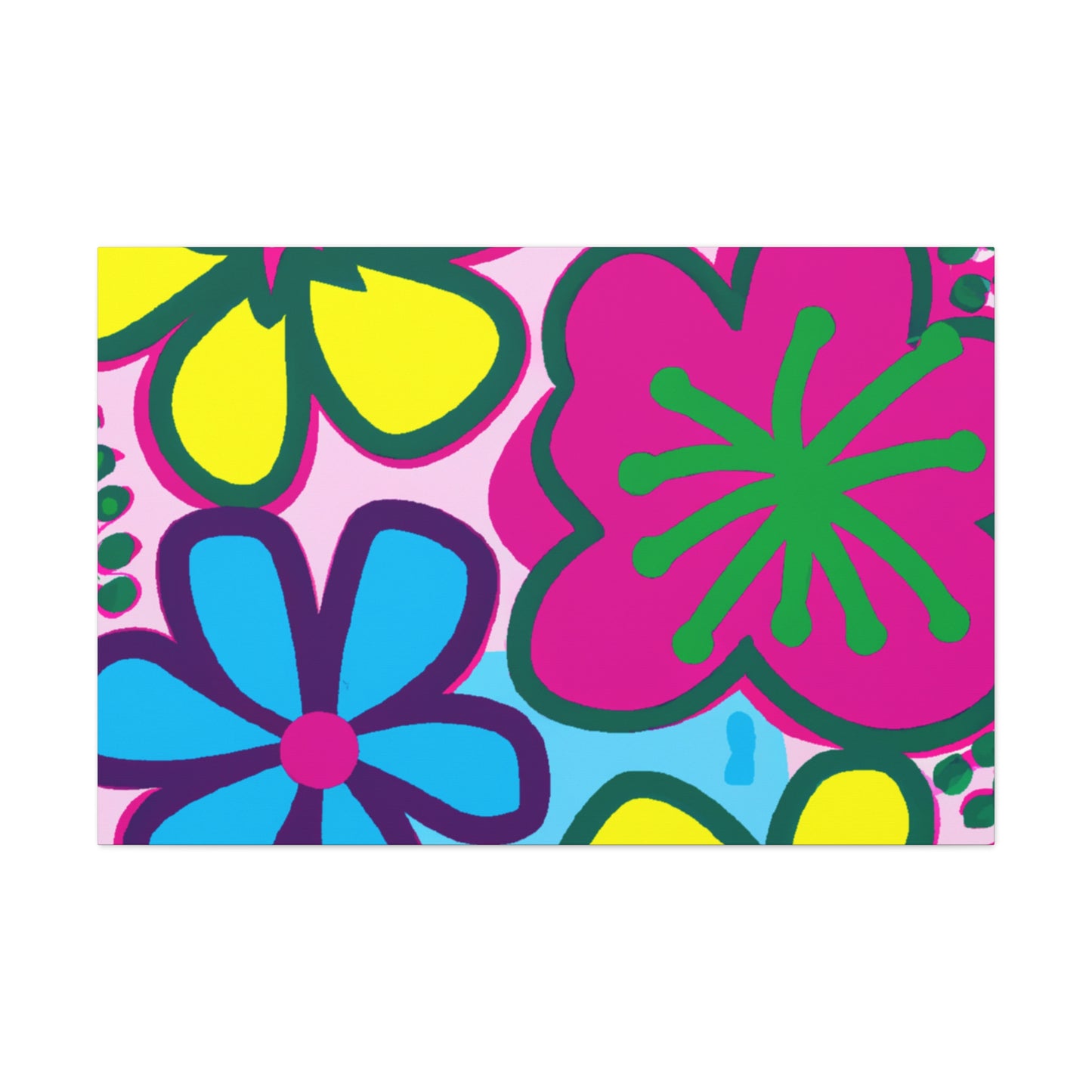 Rainbow Cascade- Floral - Canvas