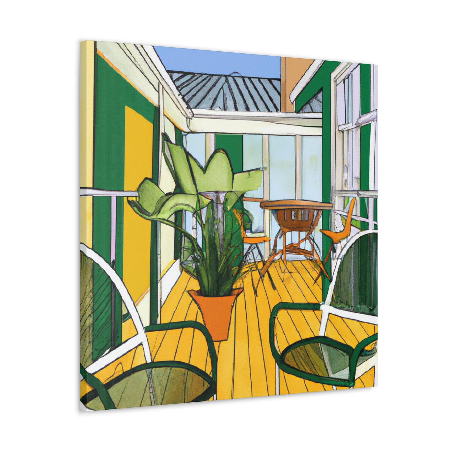 Zen Landscape - Midcentury - Canvas